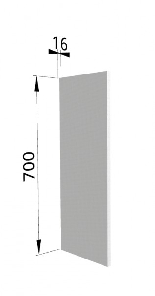 Панель торцевая (для шкафа верхнего высотой 700 мм) П Мелисса (Бежевый скин) в Черепаново - cherepanovo.mebel54.com | фото