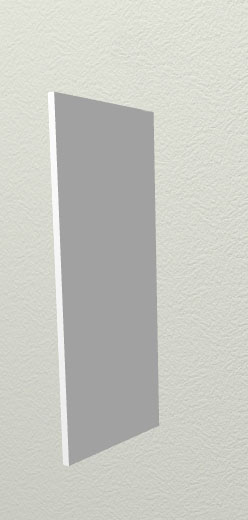 Панель торцевая П Капля (для шкафа верхнего) Белый в Черепаново - cherepanovo.mebel54.com | фото