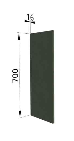 Панель торцевая П Квадро (для шкафа верхнего) Оливково-зеленый в Черепаново - cherepanovo.mebel54.com | фото