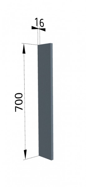 Панель торцевая ПТ 400 Квадро (для шкафа торцевого верхнего) Лунный свет в Черепаново - cherepanovo.mebel54.com | фото