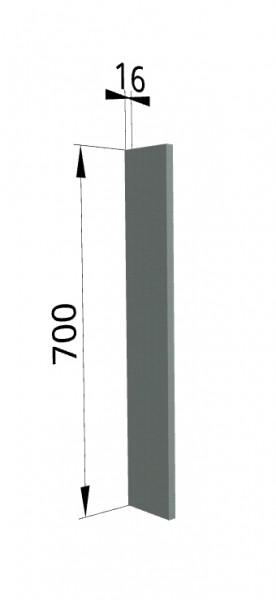 Панель торцевая ПТ 400 Квадро (для шкафа торцевого верхнего) Нарцисс в Черепаново - cherepanovo.mebel54.com | фото