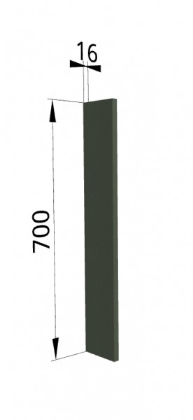 Панель торцевая ПТ 400 Квадро (для шкафа торцевого верхнего) Оливково-зеленый в Черепаново - cherepanovo.mebel54.com | фото