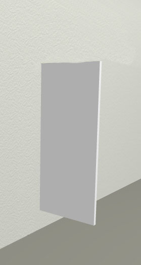Панель торцевая СТ 400 Капля (для шкафа торцевого нижнего) Белый в Черепаново - cherepanovo.mebel54.com | фото