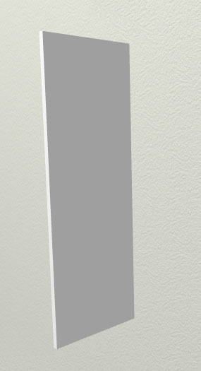 Панель торцевая ВП Капля (для шкафа верхнего высокого) Белый в Черепаново - cherepanovo.mebel54.com | фото