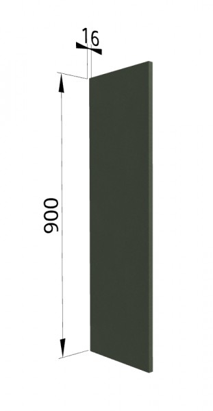 Панель торцевая ВП Квадро (для шкафа верхнего высокого) Оливково-зеленый в Черепаново - cherepanovo.mebel54.com | фото