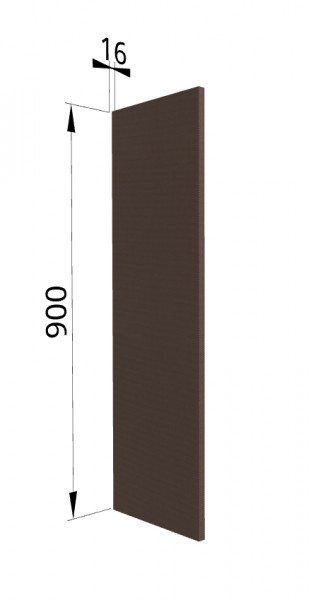Панель торцевая ВП Квадро (для шкафа верхнего высокого) Шоколад кожа в Черепаново - cherepanovo.mebel54.com | фото