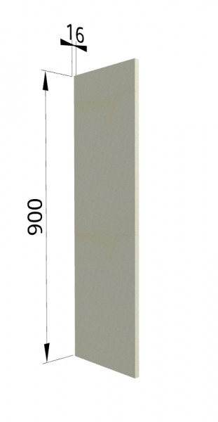 Панель торцевая ВП Квадро (для шкафа верхнего высокого) Ваниль кожа в Черепаново - cherepanovo.mebel54.com | фото
