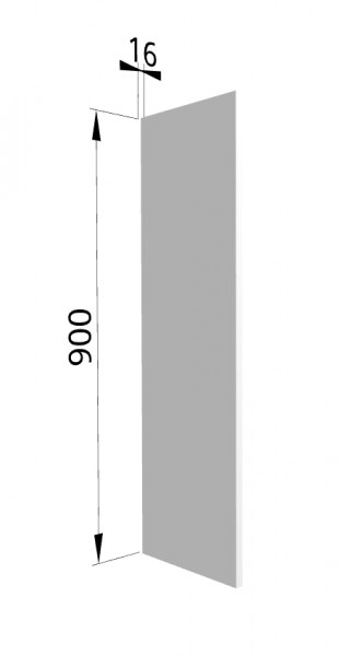 Панель торцевая ВП Ройс (для шкафа верхнего высокого) Белый софт в Черепаново - cherepanovo.mebel54.com | фото