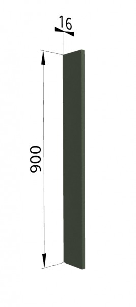 Панель торцевая ВПТ 400 Квадро (для шкафа торцевого верхнего) Оливково-зеленый в Черепаново - cherepanovo.mebel54.com | фото