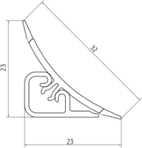 Плинтус LB-23, L=3000мм, фино соломенное в Черепаново - cherepanovo.mebel54.com | фото
