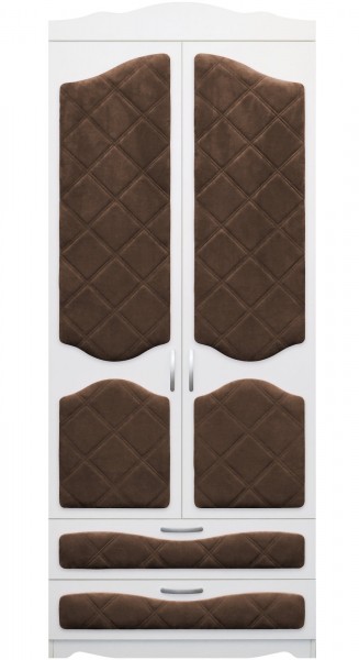 Шкаф 2-х створчатый с ящиками серии Иллюзия 08 Шоколад в Черепаново - cherepanovo.mebel54.com | фото
