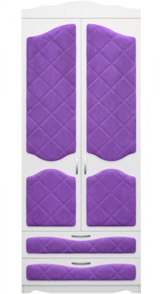 Шкаф 2-х створчатый с ящиками серии Иллюзия 32 Фиолетовый в Черепаново - cherepanovo.mebel54.com | фото
