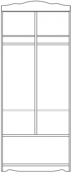 Шкаф 2-х створчатый серии Иллюзия 71 Бордовый в Черепаново - cherepanovo.mebel54.com | фото
