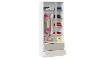 Шкаф для одежды комбинированный «Сканди» Дуб Гарден/Белый/Глиняный серый в Черепаново - cherepanovo.mebel54.com | фото