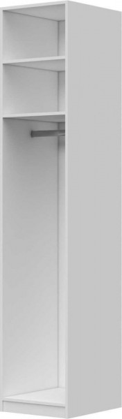 Шкаф ШР-1 зеркало, левый, Вива (Белый/Белый глянец/Платина) в Черепаново - cherepanovo.mebel54.com | фото