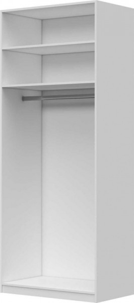 Шкаф ШР-2 без зеркал, Вива (Белый/Белый глянец/Платина) в Черепаново - cherepanovo.mebel54.com | фото
