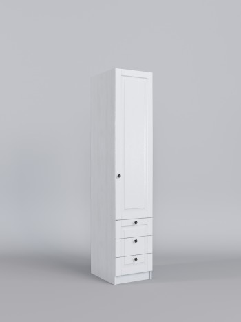 Шкаф угловой (секция с ящиками) Классика (Белый/корпус Выбеленное дерево) в Черепаново - cherepanovo.mebel54.com | фото