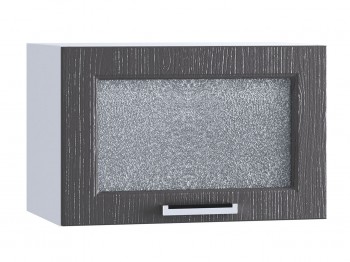 Шкаф верхний горизонтальный со стеклом 500, ШВГС 500 (Клен серый/корпус белый) в Черепаново - cherepanovo.mebel54.com | фото