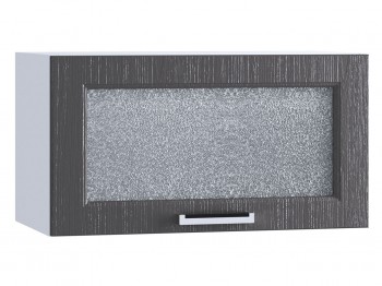 Шкаф верхний горизонтальный со стеклом 600, ШВГС 600 (Клен серый/корпус белый) в Черепаново - cherepanovo.mebel54.com | фото