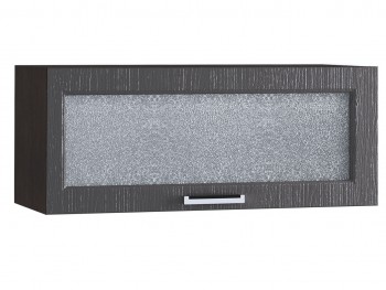 Шкаф верхний горизонтальный со стеклом 800, ШВГС 800 (Клен серый/корпус венге) в Черепаново - cherepanovo.mebel54.com | фото