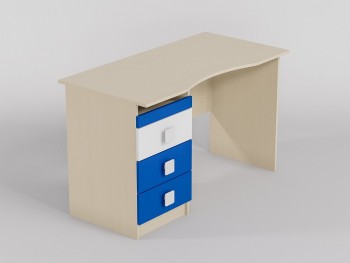 Стол (столешница с выемкой) Скай люкс (Синий/Белый/корпус Клен) в Черепаново - cherepanovo.mebel54.com | фото