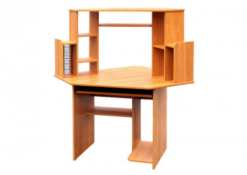 Угловой компьютерный стол (Вишня Оксфорд) в Черепаново - cherepanovo.mebel54.com | фото