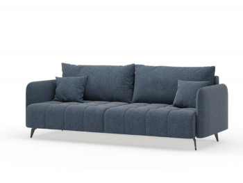 Валериан диван трёхместный прямой Синий, ткань RICO FLEX 101 в Черепаново - cherepanovo.mebel54.com | фото