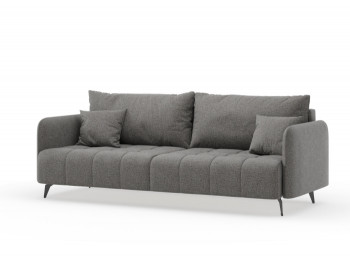 Валериан диван трёхместный прямой Стальной, ткань RICO FLEX 9292 в Черепаново - cherepanovo.mebel54.com | фото