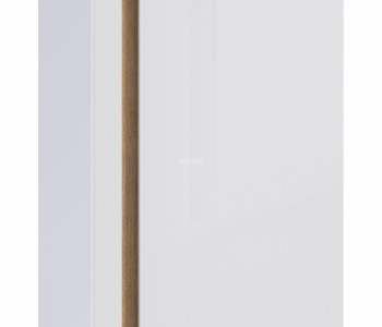 Веста СБ-2259 Шкаф 2х дверный с зеркалом Дуб Бунратти/Белый глянец в Черепаново - cherepanovo.mebel54.com | фото