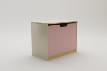 Ящик для игрушек Грэйси (Розовый/корпус Клен) в Черепаново - cherepanovo.mebel54.com | фото